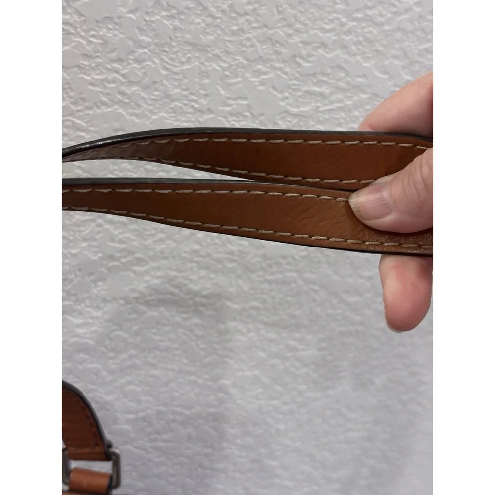 Michael Kors Astor Large Luggage Brown  Leather Studded Tote Bag - Picture 12 of 16